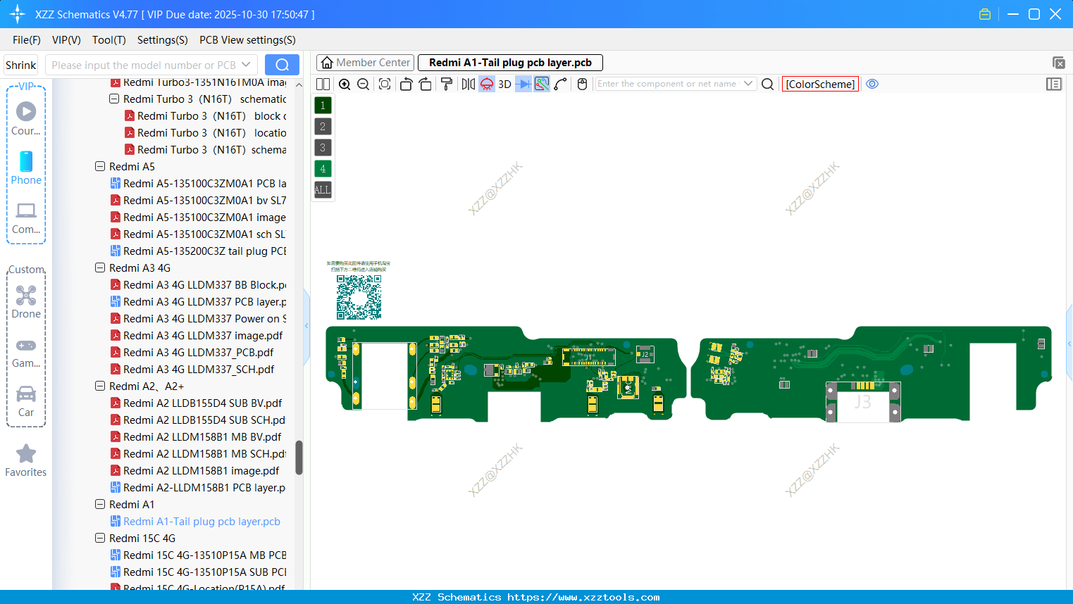 Xiaomi Redmi A1-Tail Plug Pcb Layer